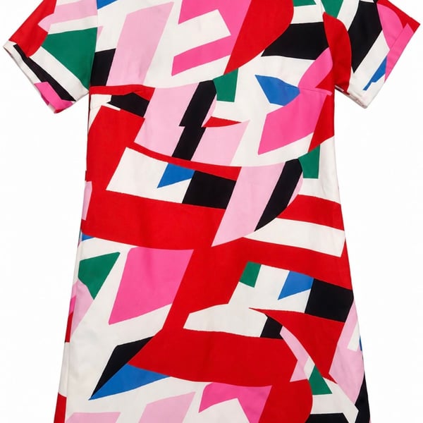 Lili Sidonio Shift Dress Size XS Geometric Print