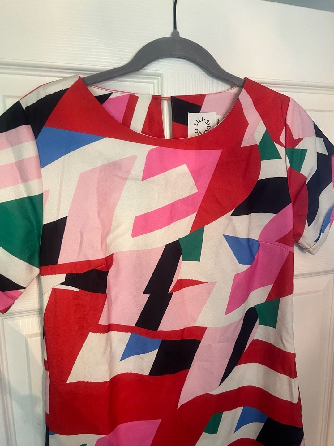 Lili Sidonio Shift Dress Size XS Geometric Print 4