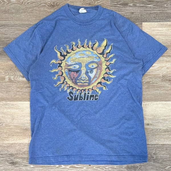 Sublime Sun T-Shirt Vintage Blue Graphic Band Tee