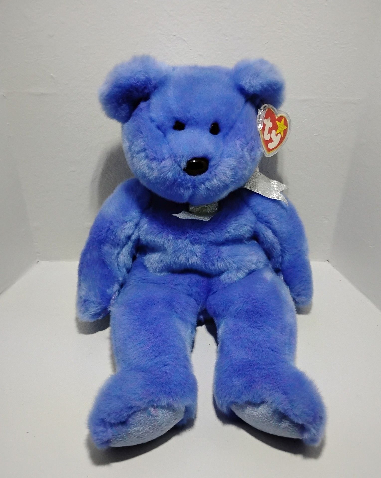 Ty Beanie Buddy Clubby II Blue Bear Stuffed Animal Plush 1999 1