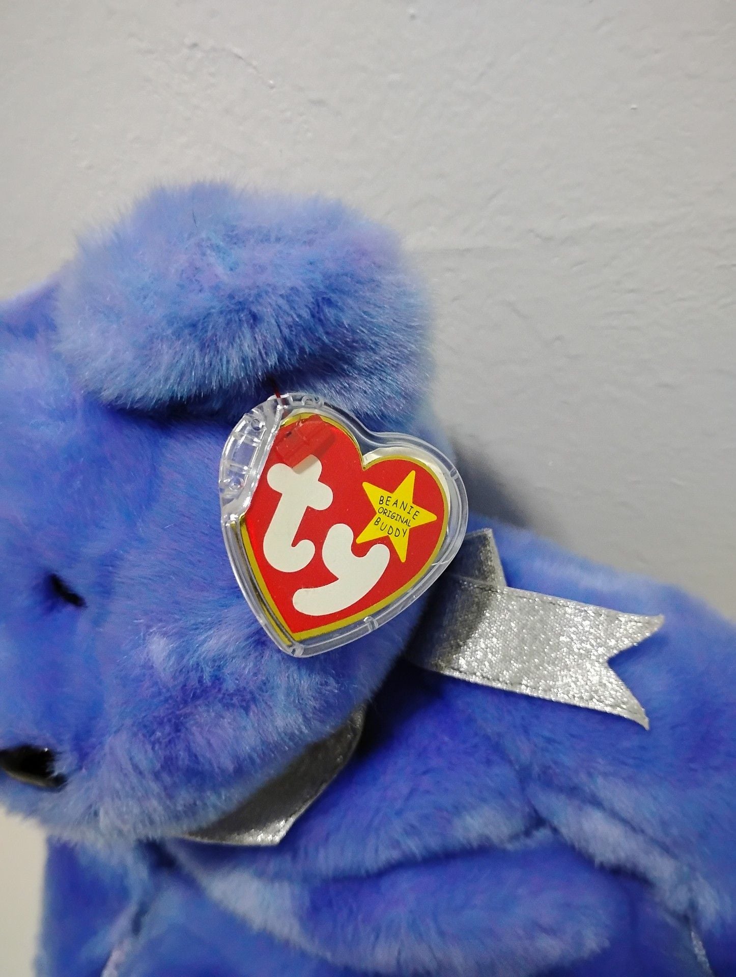 Ty Beanie Buddy Clubby II Blue Bear Stuffed Animal Plush 1999 2