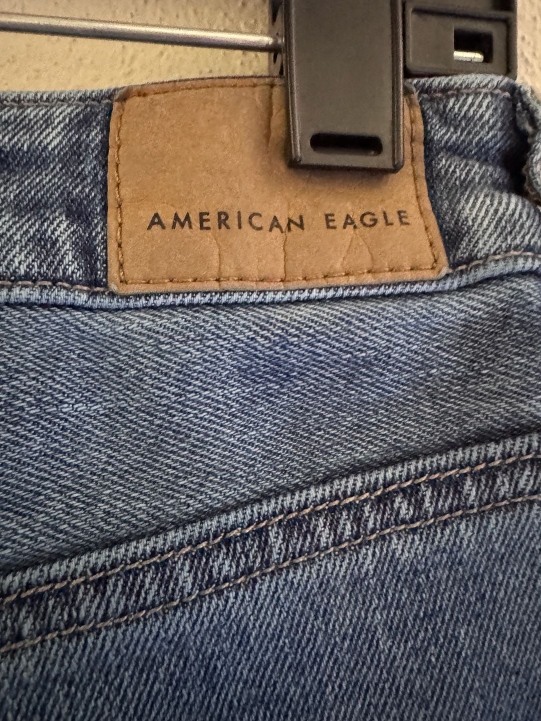 American Eagle Stretch Ripped Super High-Waisted Straight Jean Size 6 Blue 5