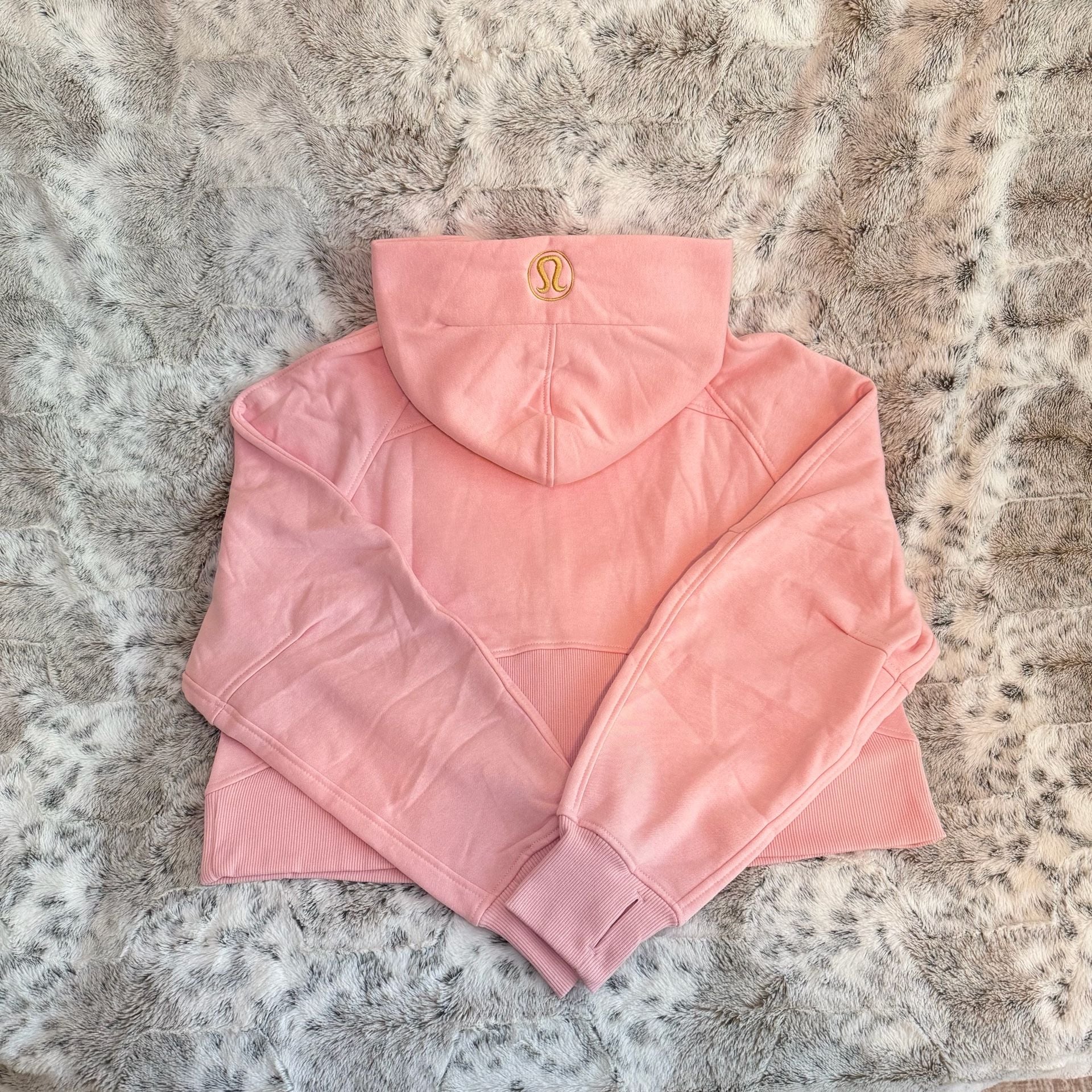 Lululemon Scuba Full-Zip Cropped Hoodie Size 8 Strawberry Milkshake 7