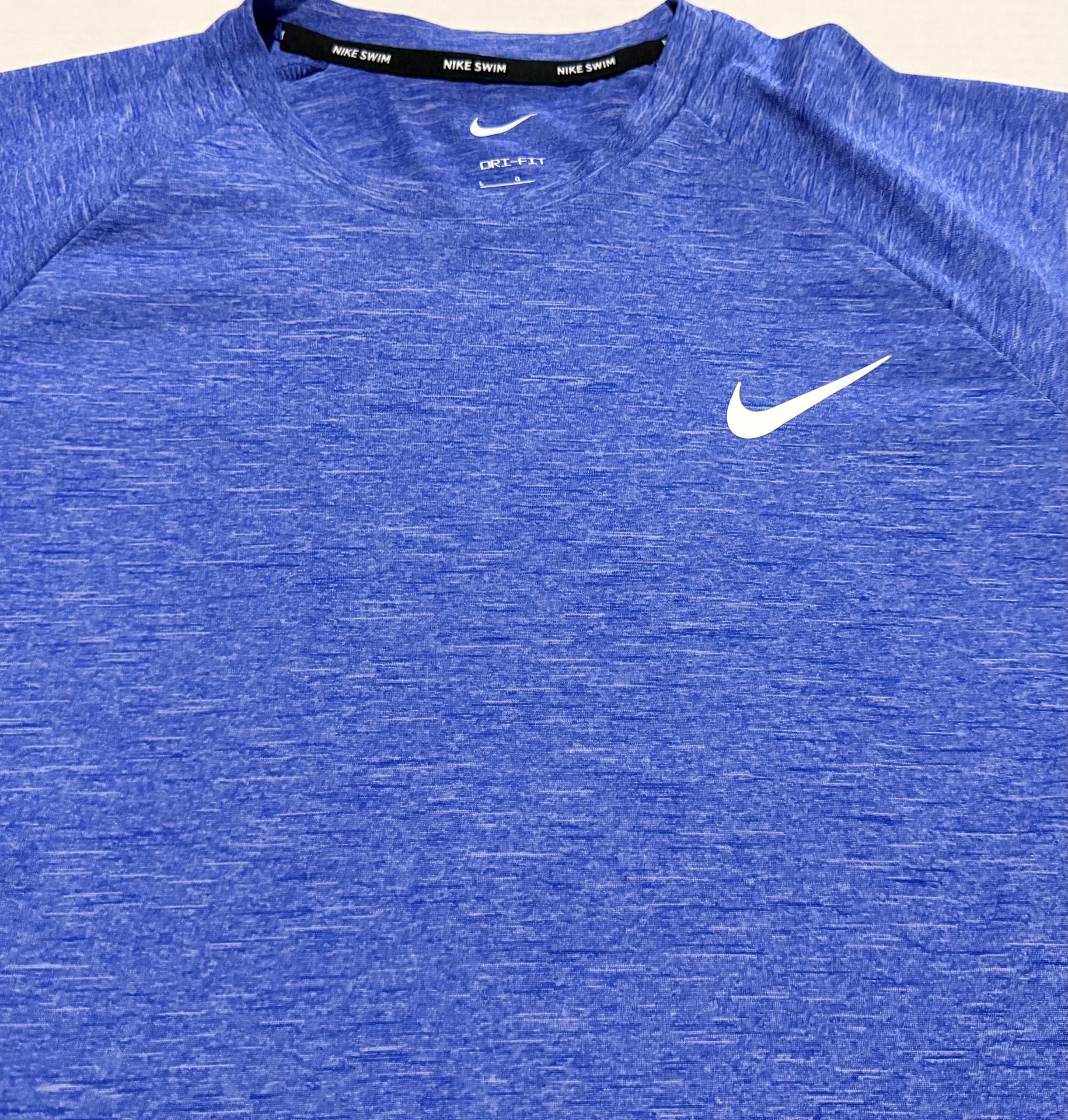 Nike Hydroguard Swim Shirt Size L Blue Dri-FIT UPF 40+ 3