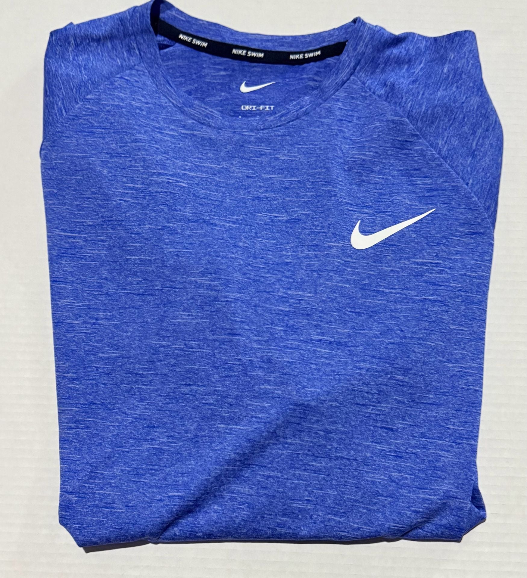 Nike Hydroguard Swim Shirt Size L Blue Dri-FIT UPF 40+ 5