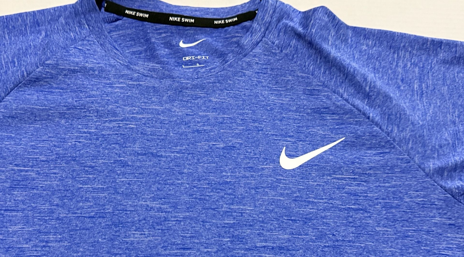 Nike Hydroguard Swim Shirt Size L Blue Dri-FIT UPF 40+ 6