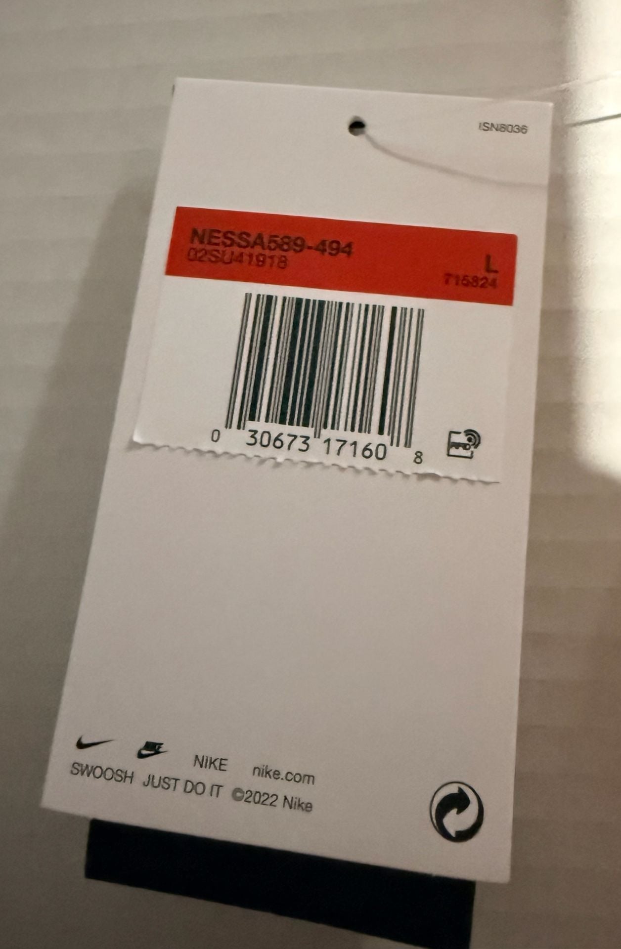 Nike Hydroguard Swim Shirt Size L Blue Dri-FIT UPF 40+ 8