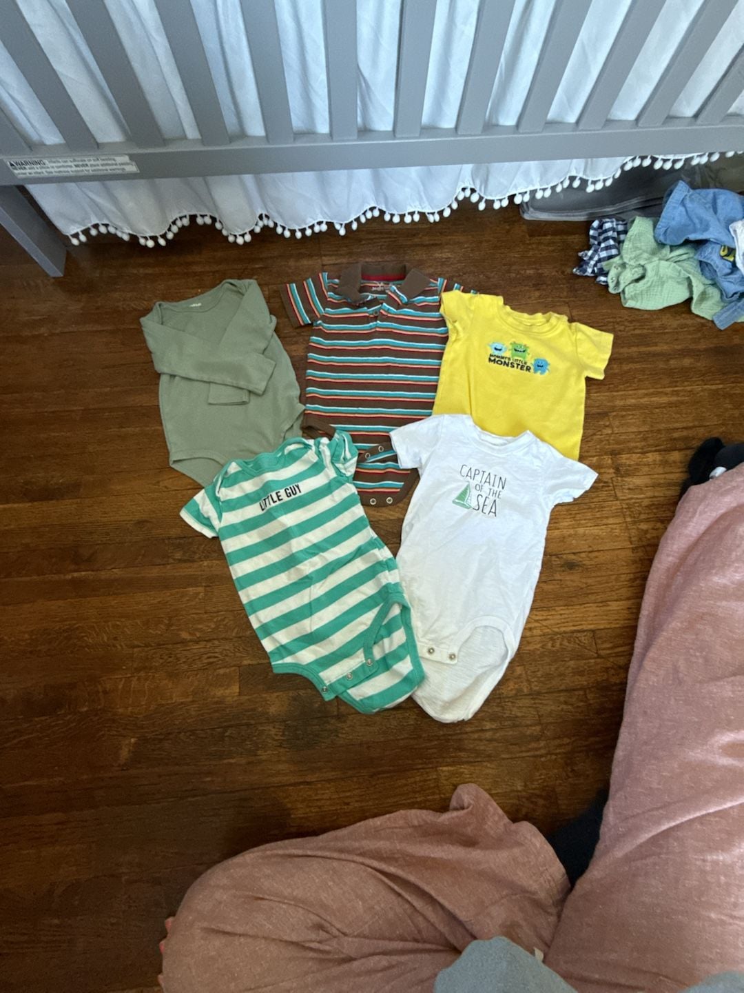 Baby Boys Assorted Bodysuits Lot Of 5 1