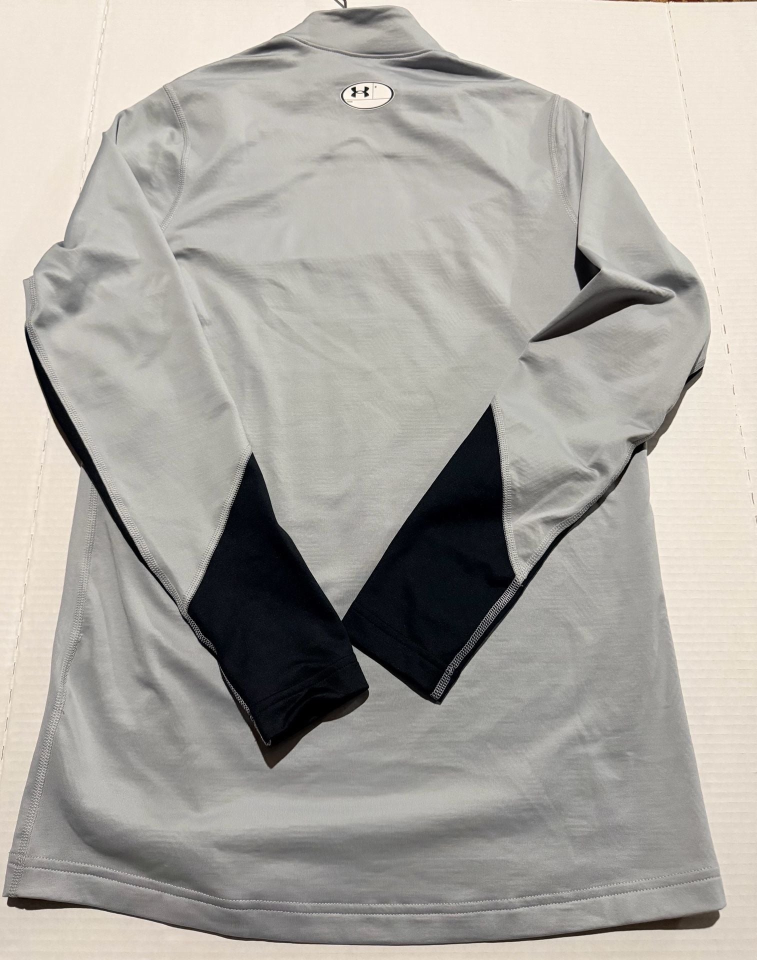Under Armour ColdGear Infrared Fitted Mock Size M Gray Black Long Sleeve 3