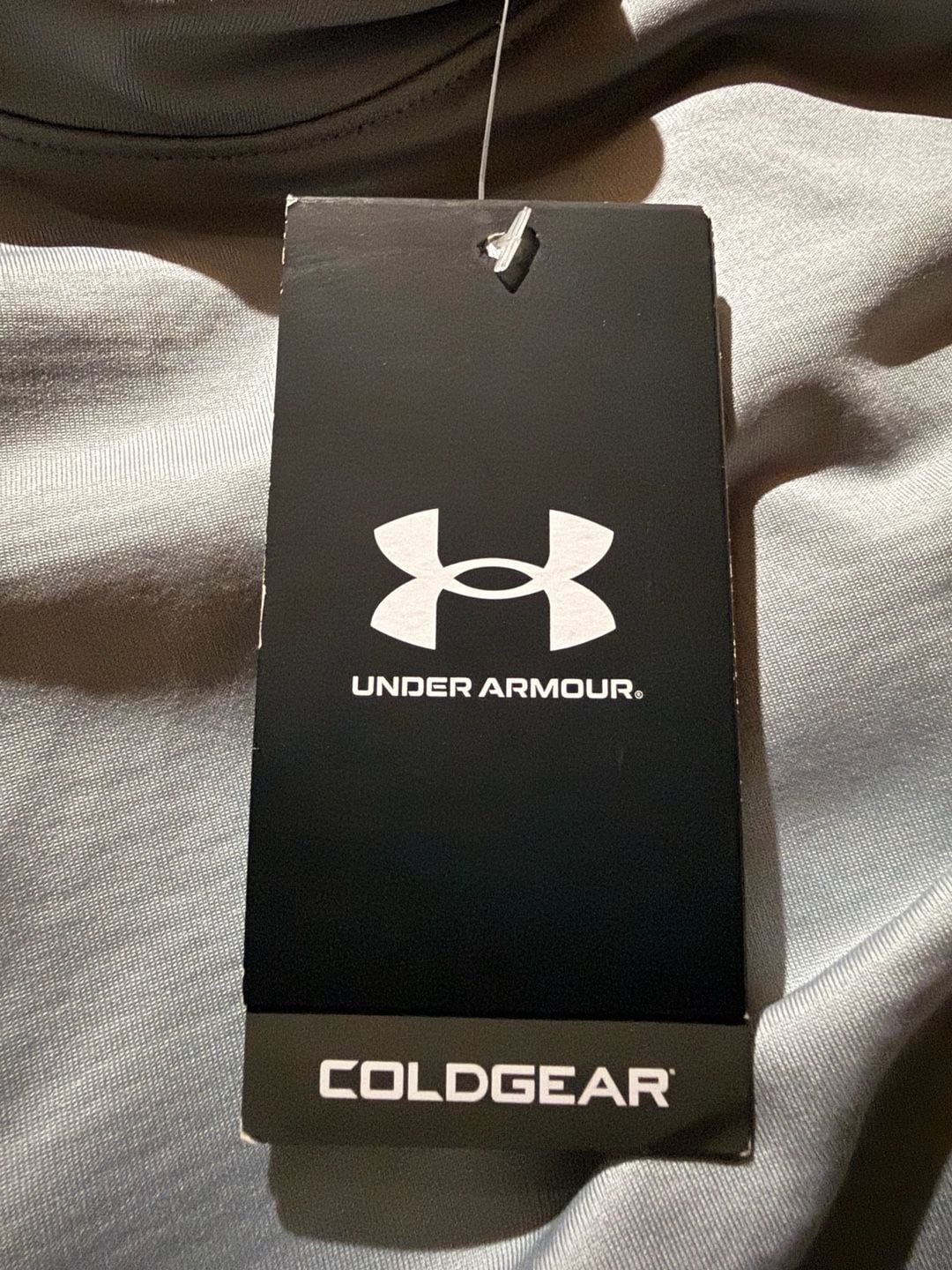 Under Armour ColdGear Infrared Fitted Mock Size M Gray Black Long Sleeve 8