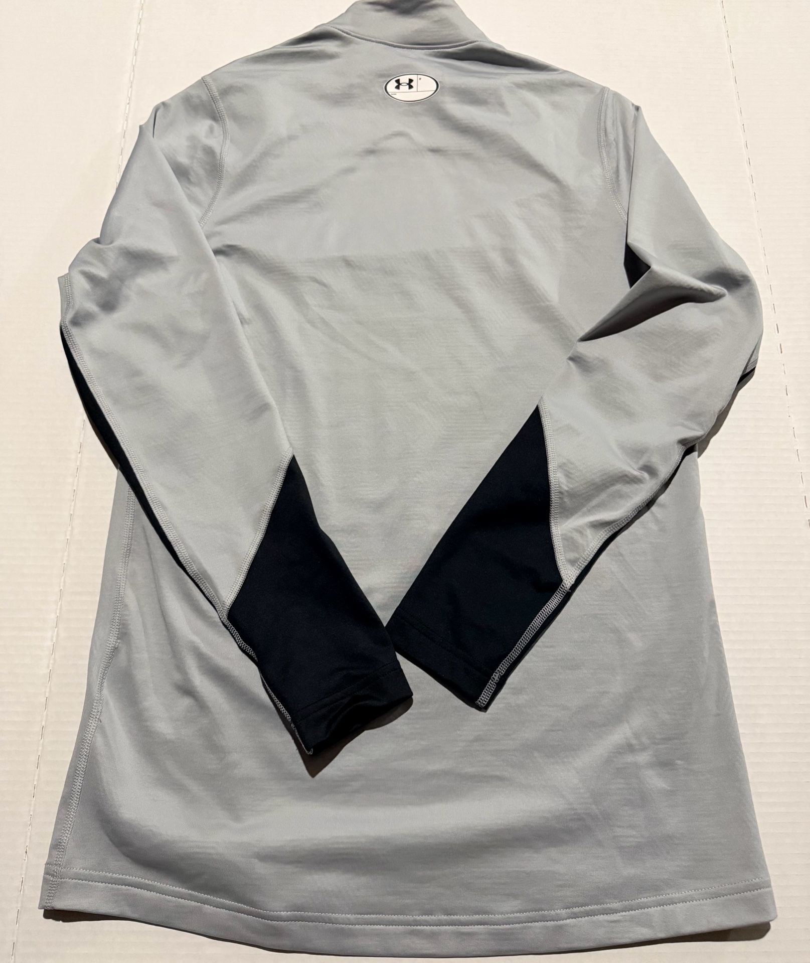 Under Armour ColdGear Infrared Fitted Mock Size M Gray Black Long Sleeve 10