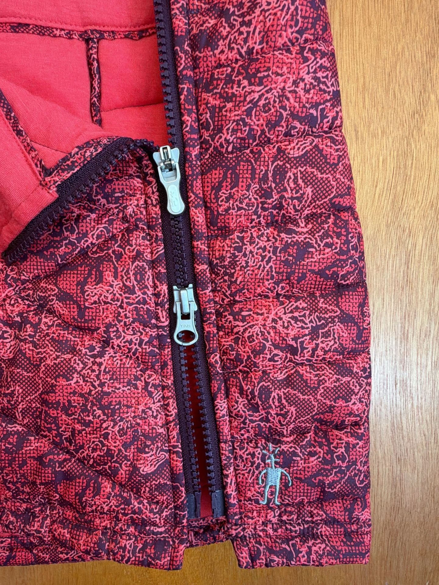 Smartwool Quilted Insulated Skirt Size XS Pink Red Pattern 3