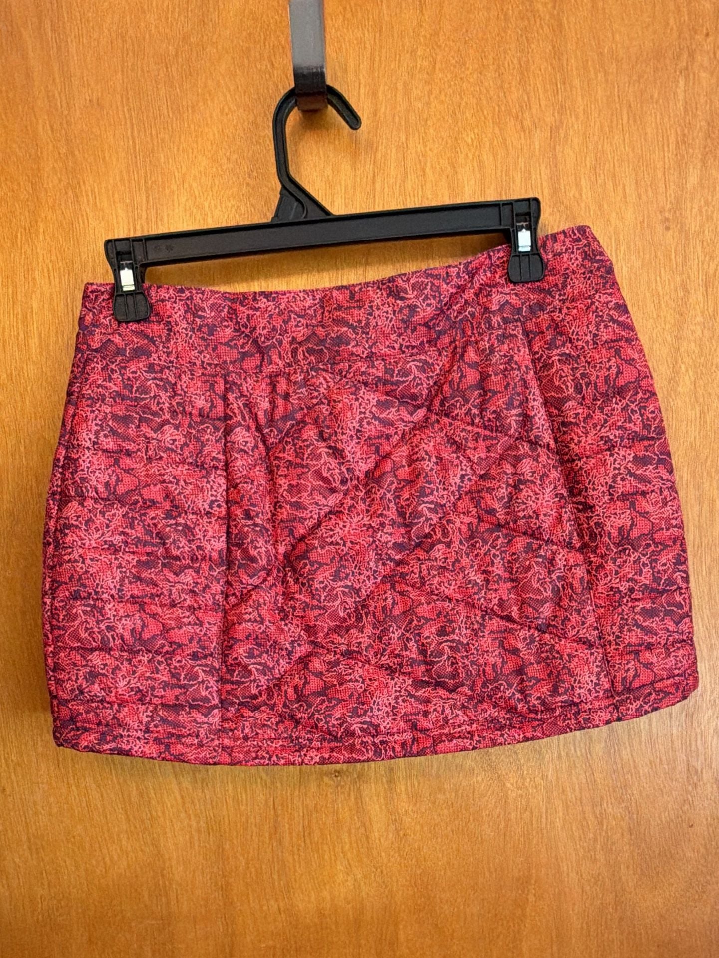 Smartwool Quilted Insulated Skirt Size XS Pink Red Pattern 5