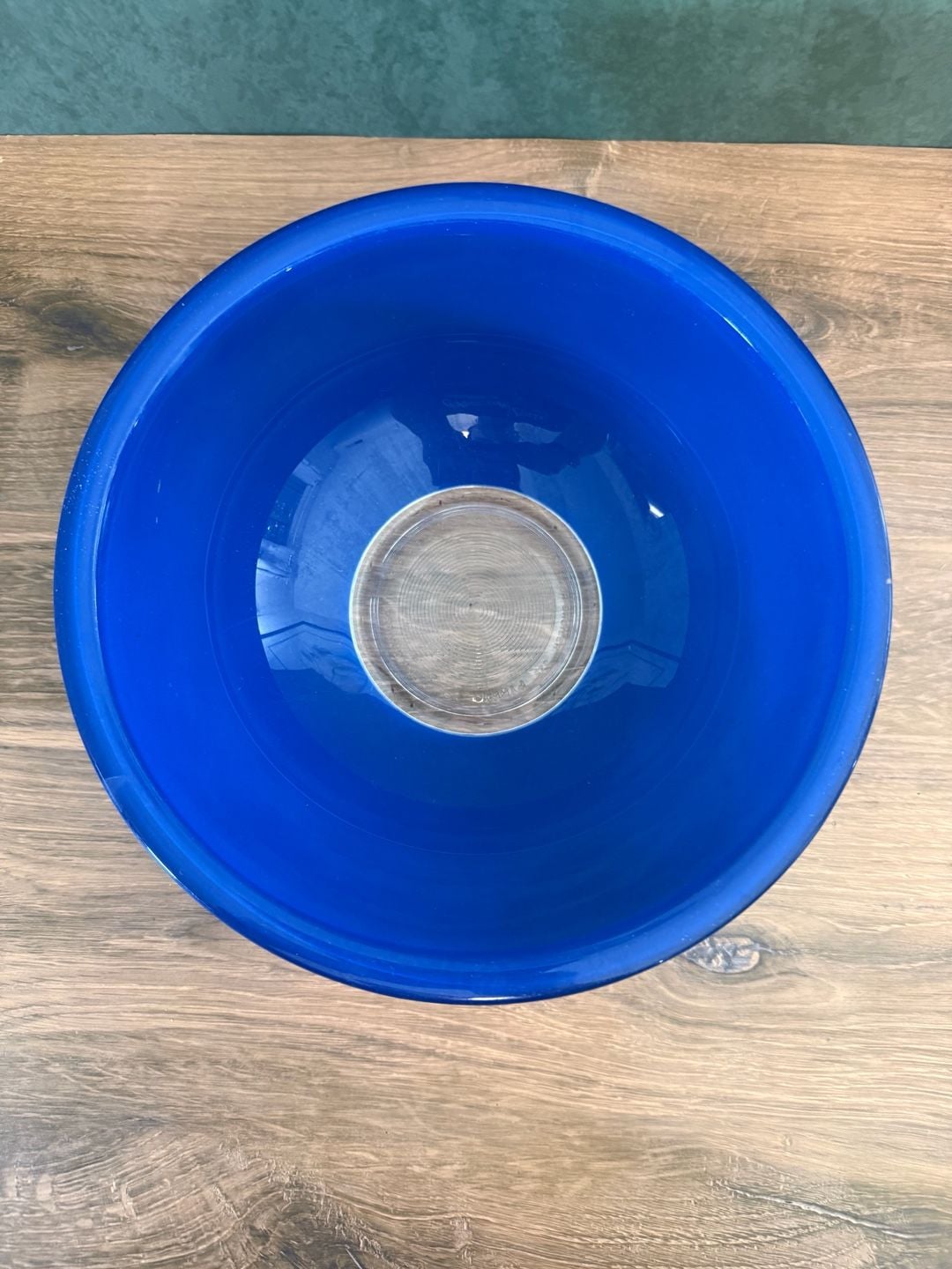 Pyrex Mixing Bowl 325 2.5L Blue Clear Bottom Vintage 2