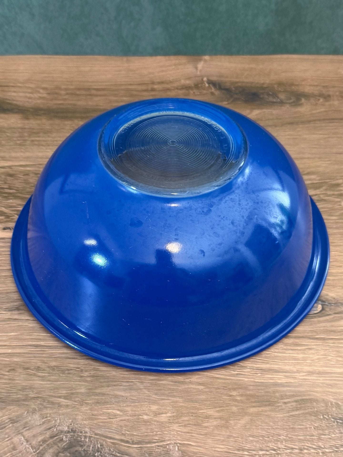 Pyrex Mixing Bowl 325 2.5L Blue Clear Bottom Vintage 4