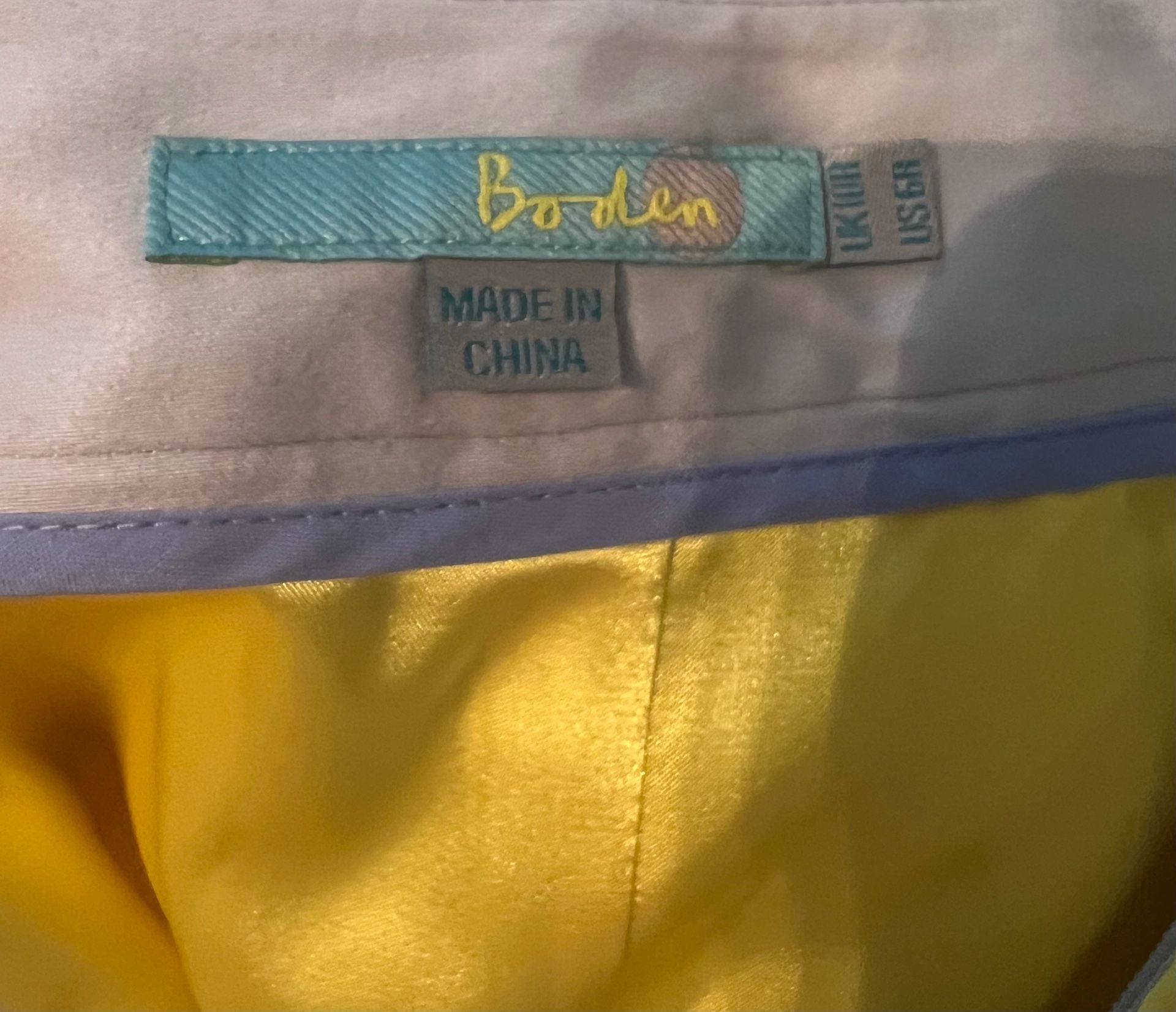 Boden Pencil Skirt Size 6R Yellow Gray Dandelion 4
