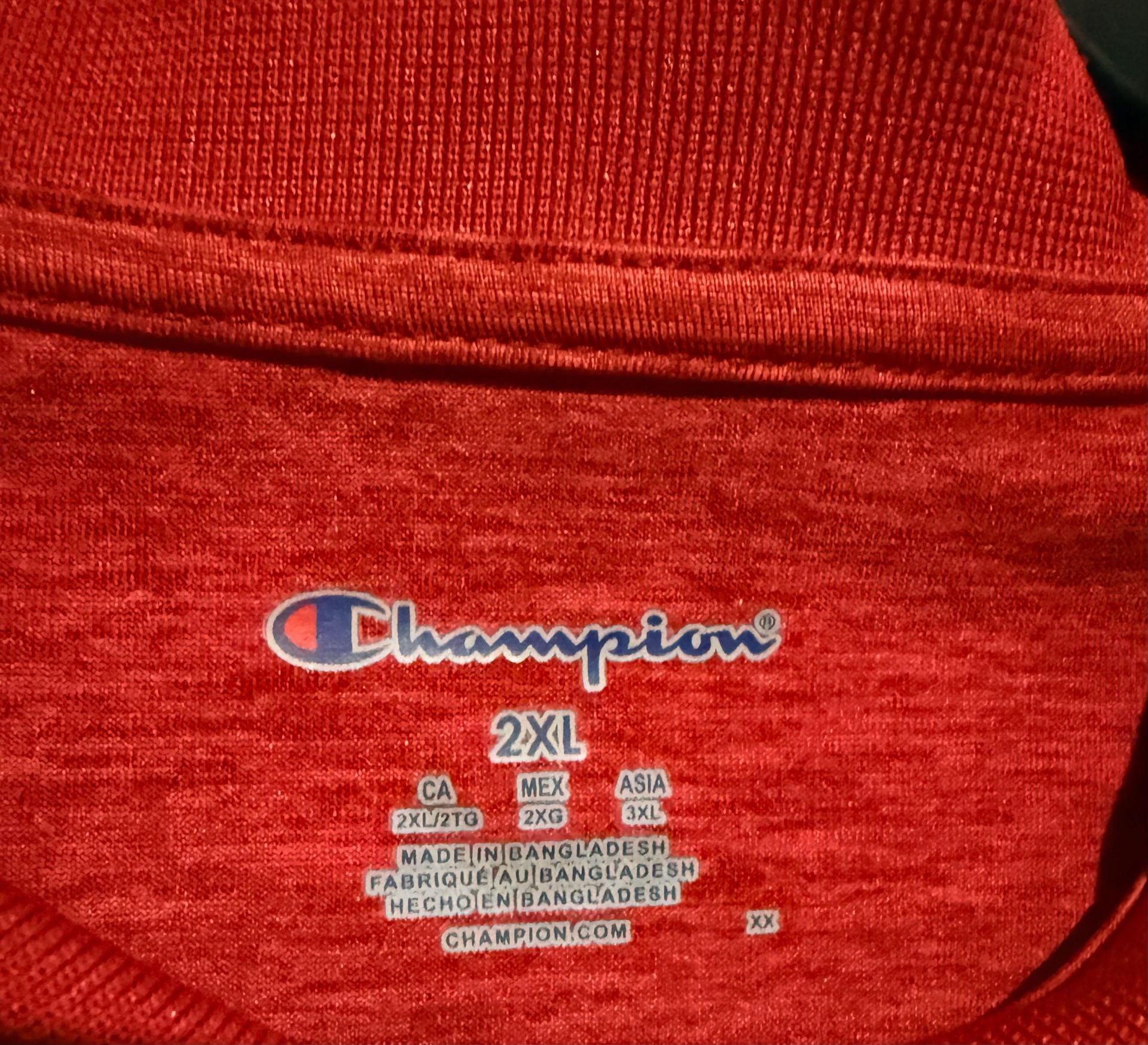 Champion Indiana Hoosiers Polo Size 2XL Red Heather Golf Shirt New 7