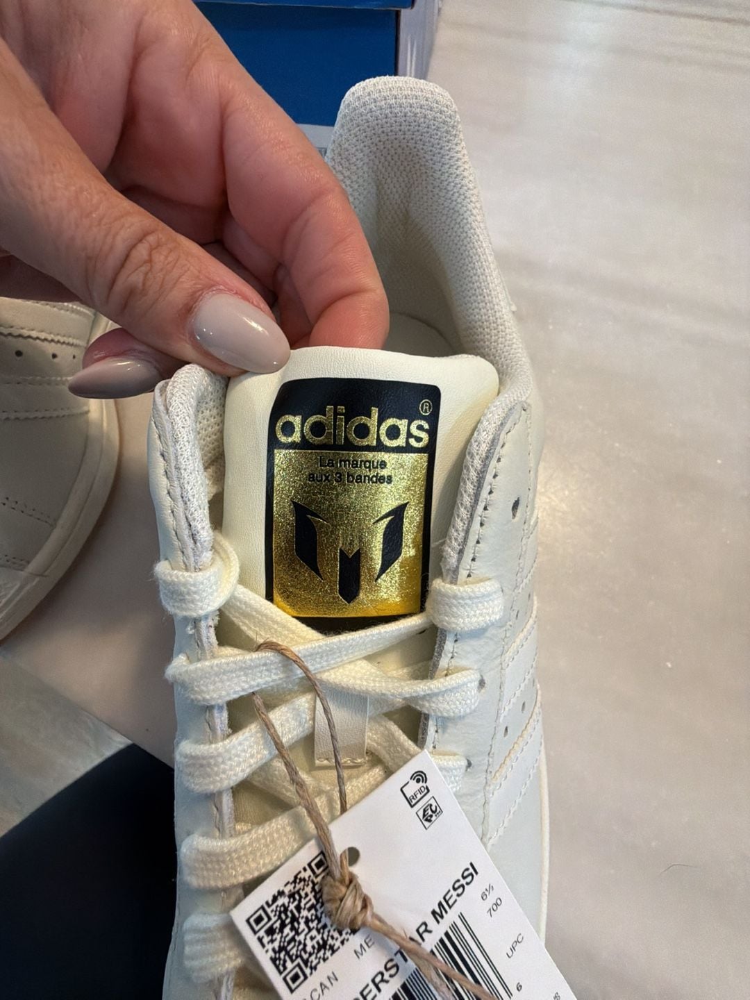 Adidas Superstar Messi Size M7/W8 White Sneakers With Box 4