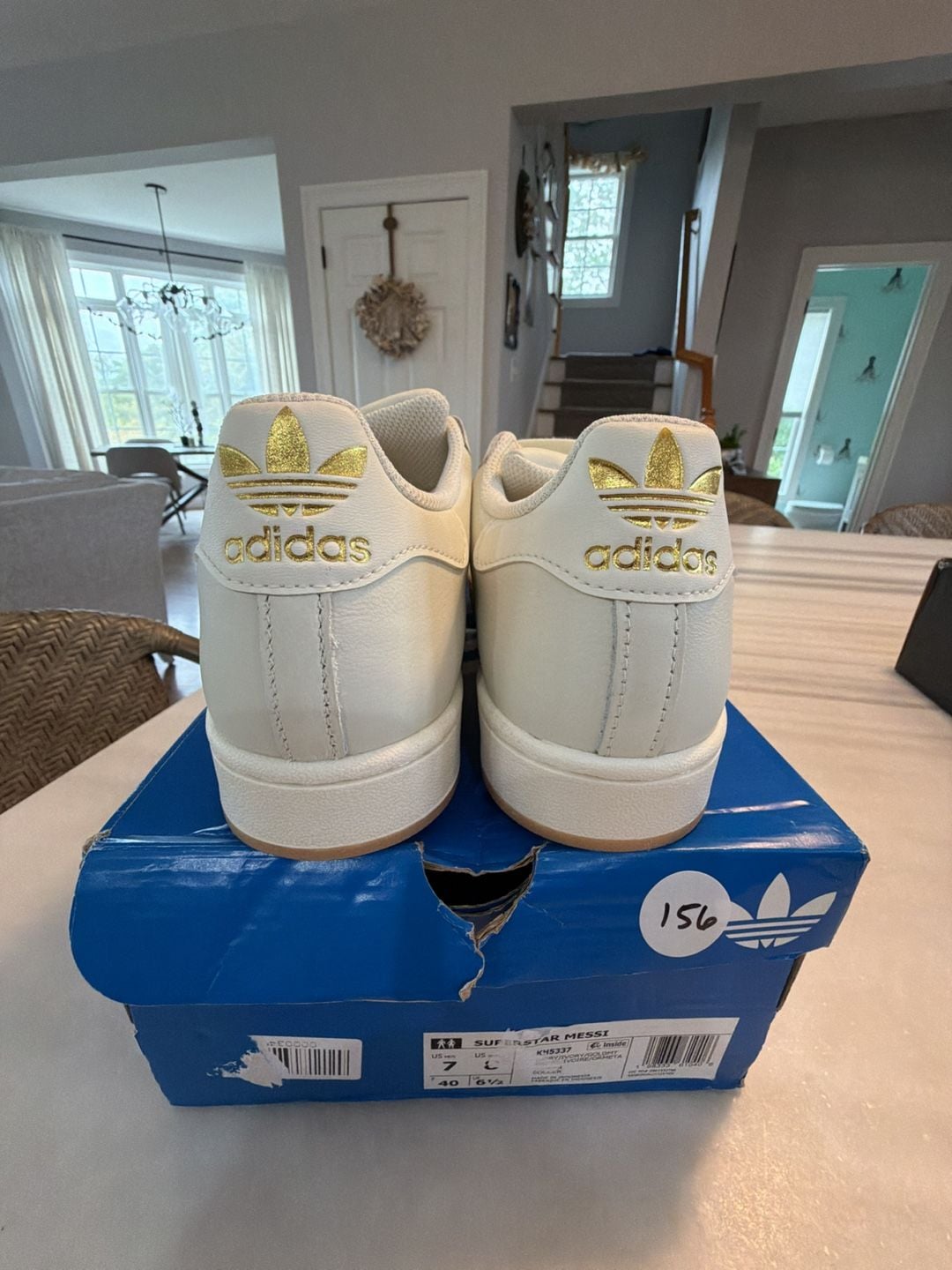 Adidas Superstar Messi Size M7/W8 White Sneakers With Box 7