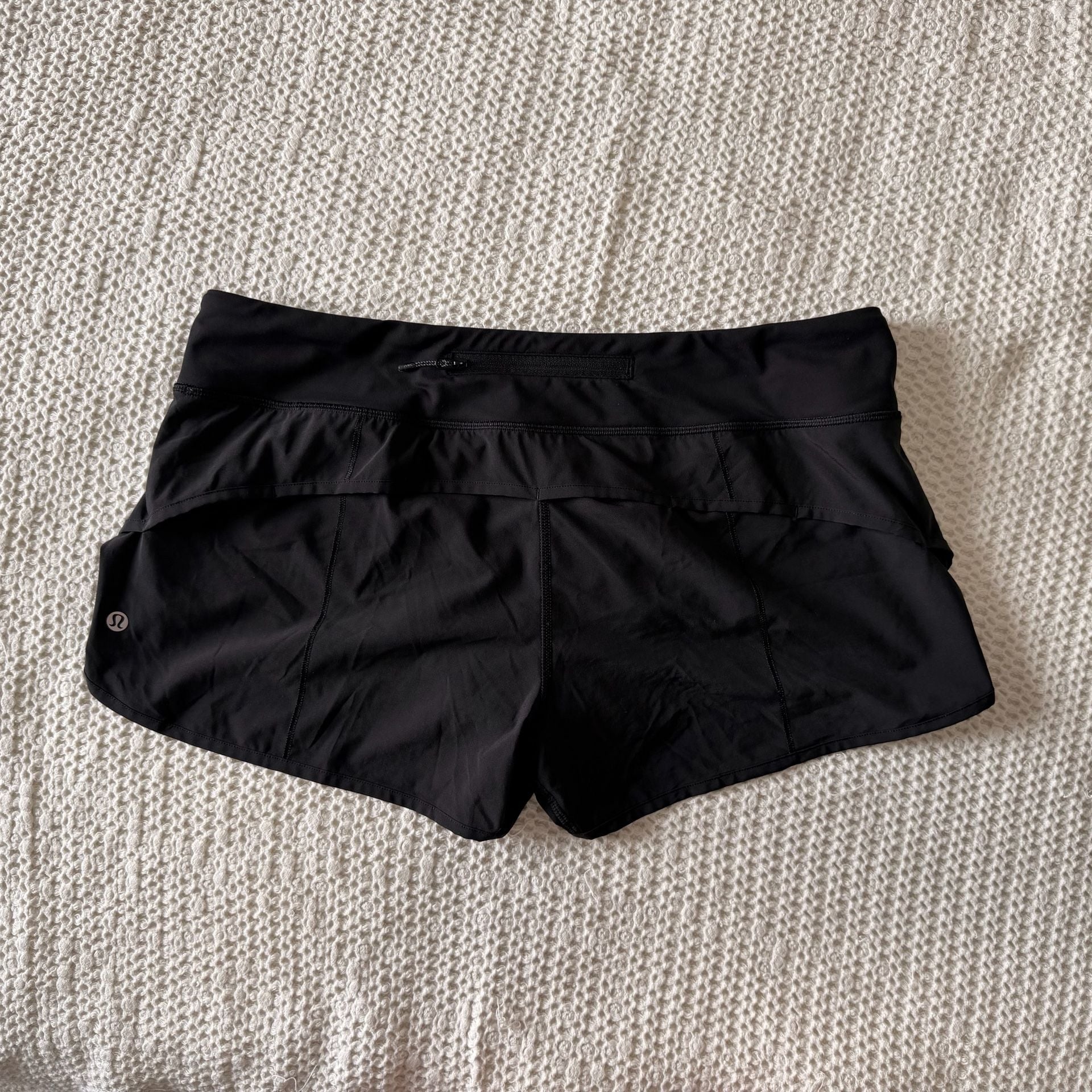 Lululemon Speed Up Low-Rise Short 2.5" - Black - Size 10 3