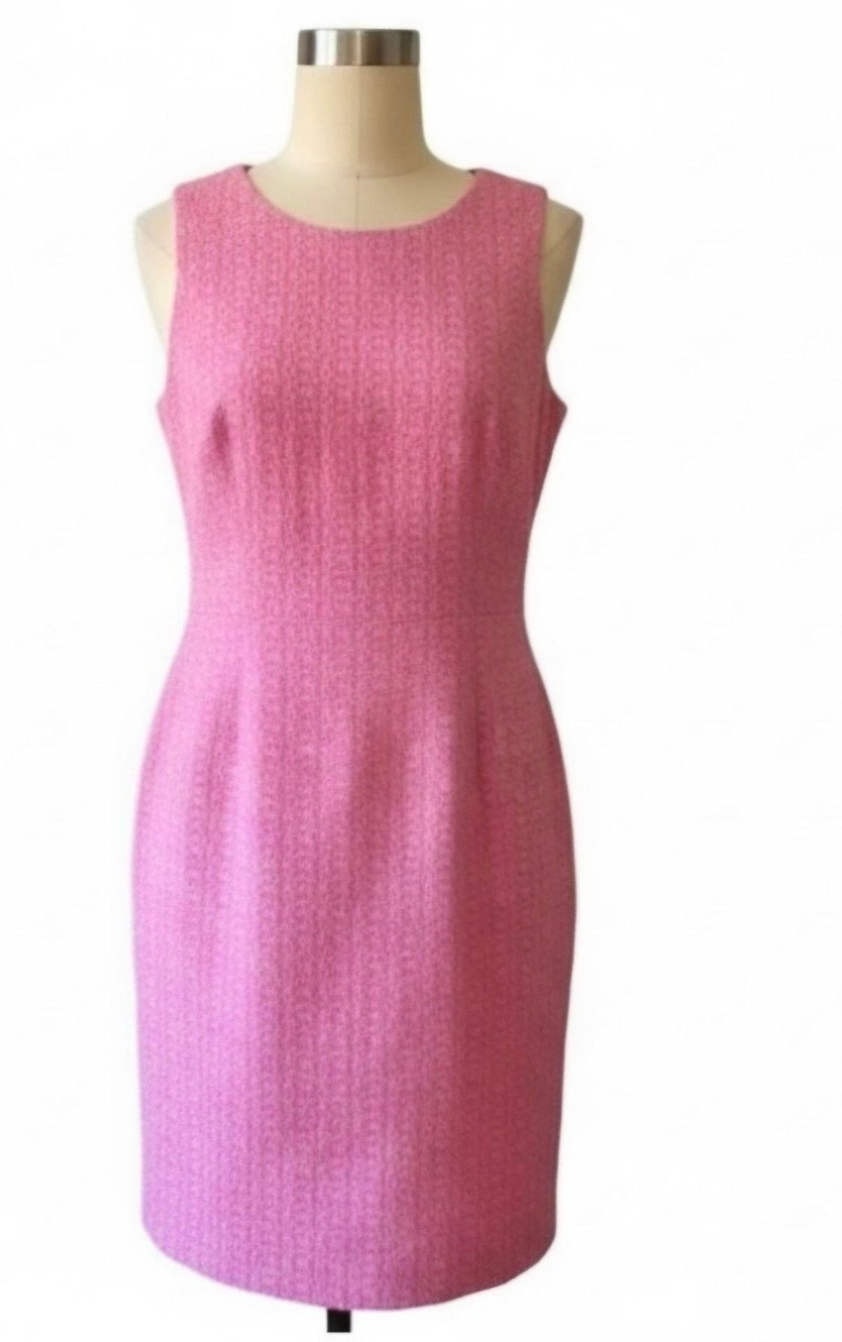 Calvin Klein Sleeveless Pink Tweed Sheath Dress 2