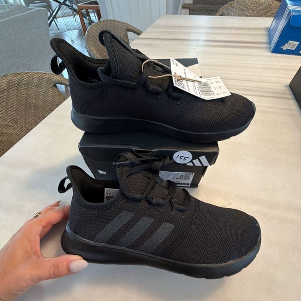 Adidas Cloudfoam Pure 2.0 Size W6 Black Sneakers Shoes H04754 New with Box