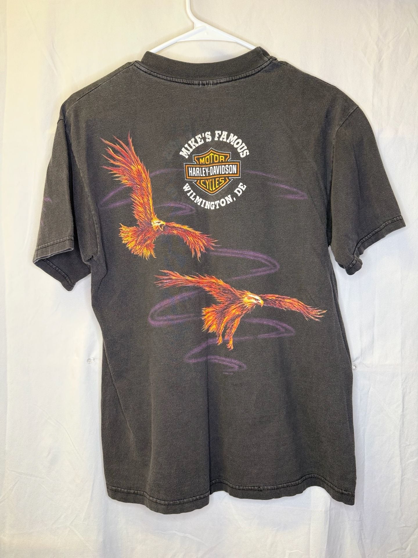 Harley-Davidson Vintage 1999 Fiery Eagle Graphic T-Shirt Black 4