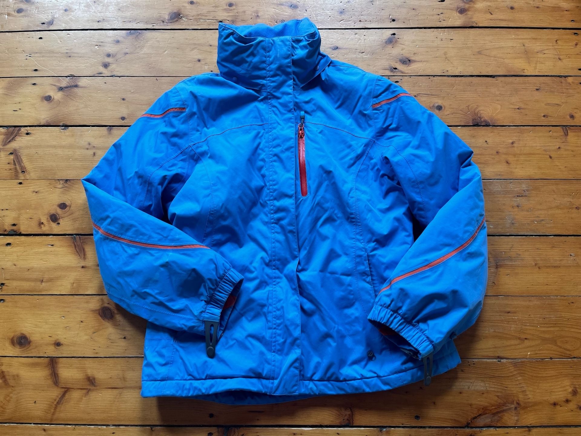 Lands End Winter Jacket Size L 14-16 Blue Insulated Ski Coat 2