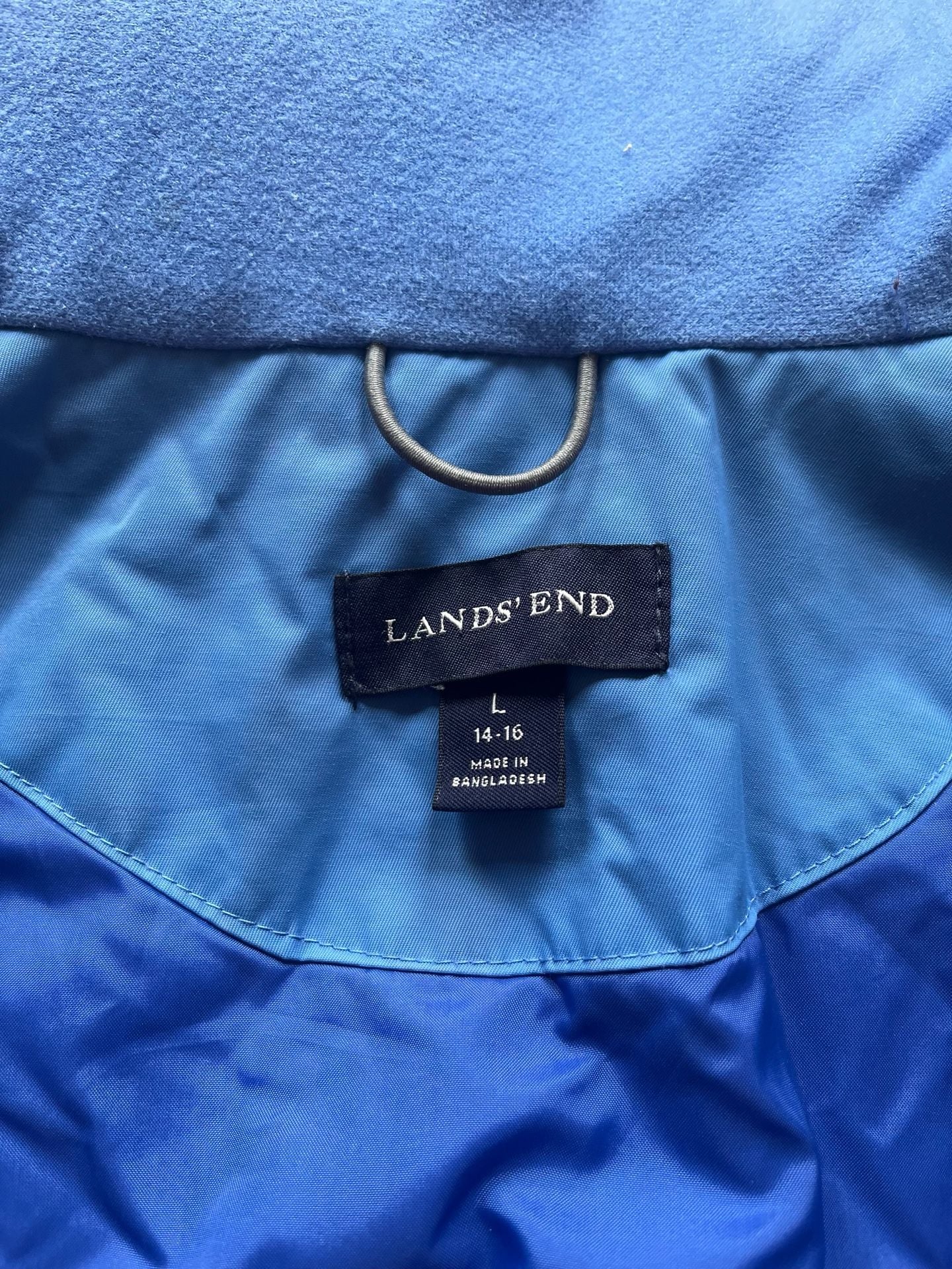 Lands End Winter Jacket Size L 14-16 Blue Insulated Ski Coat 7