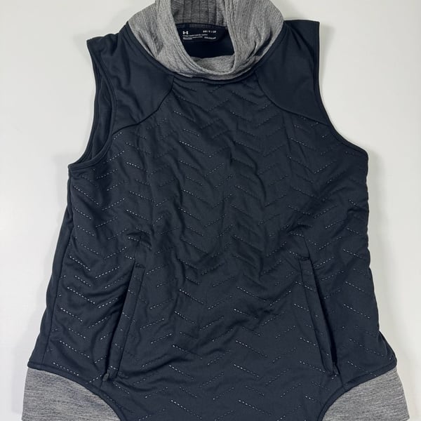 Under Armour ColdGear Reactor Vest Size SM Black Gray Quilted