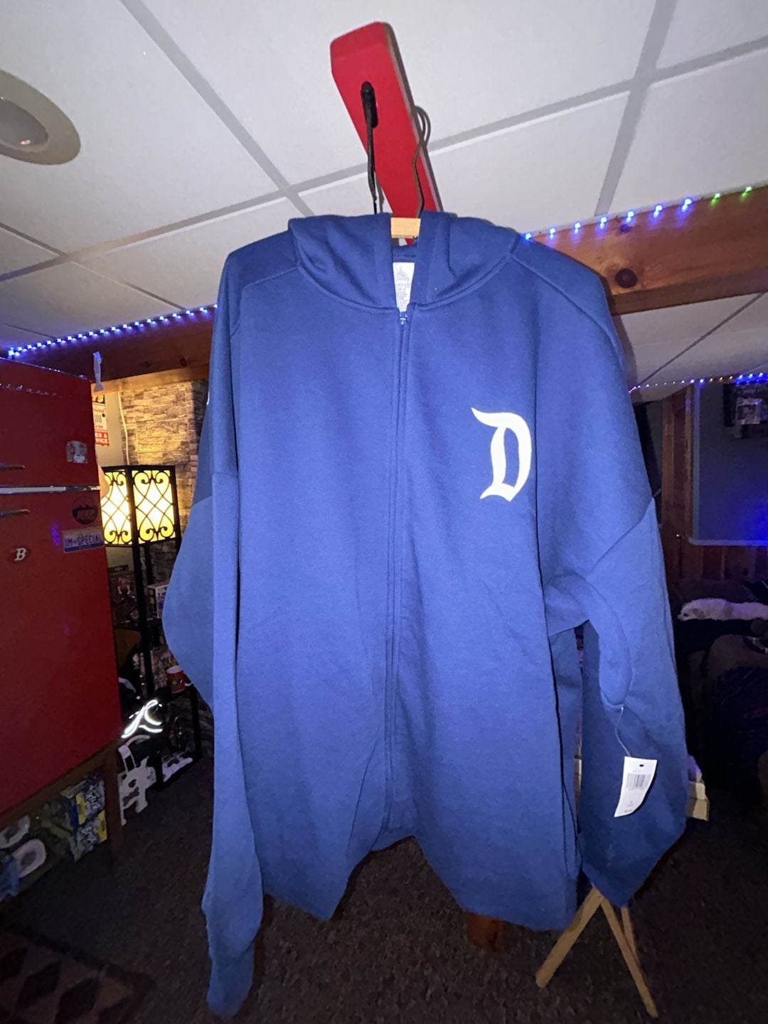 Disney Disneyland Zip-Up Hoodie Size XL Blue Authentic Original Est 1955 2