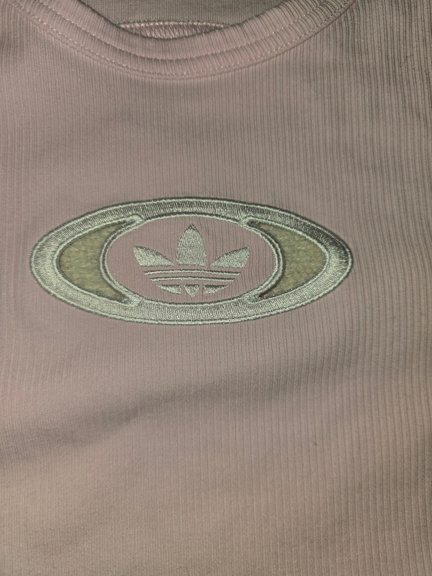 Adidas Originals Ribbed Cut Out T-Shirt Pink Y2K 4