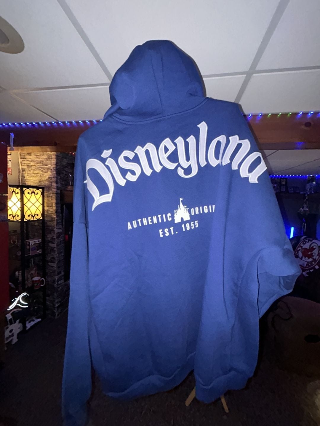 Disney Disneyland Zip-Up Hoodie Size XL Blue Authentic Original Est 1955 5