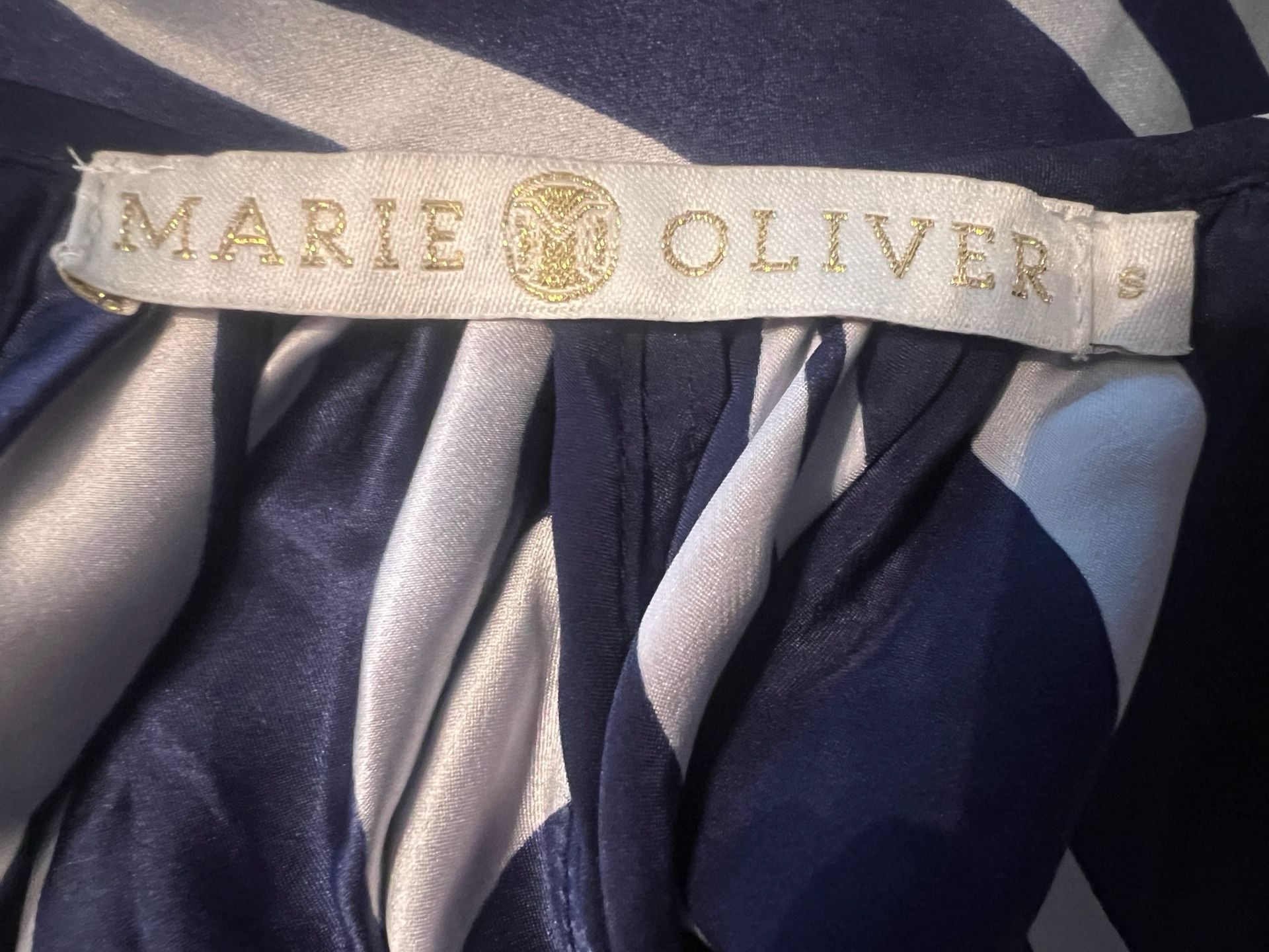 Marie Oliver Silk Off-The-Shoulder Blouse Size S 4