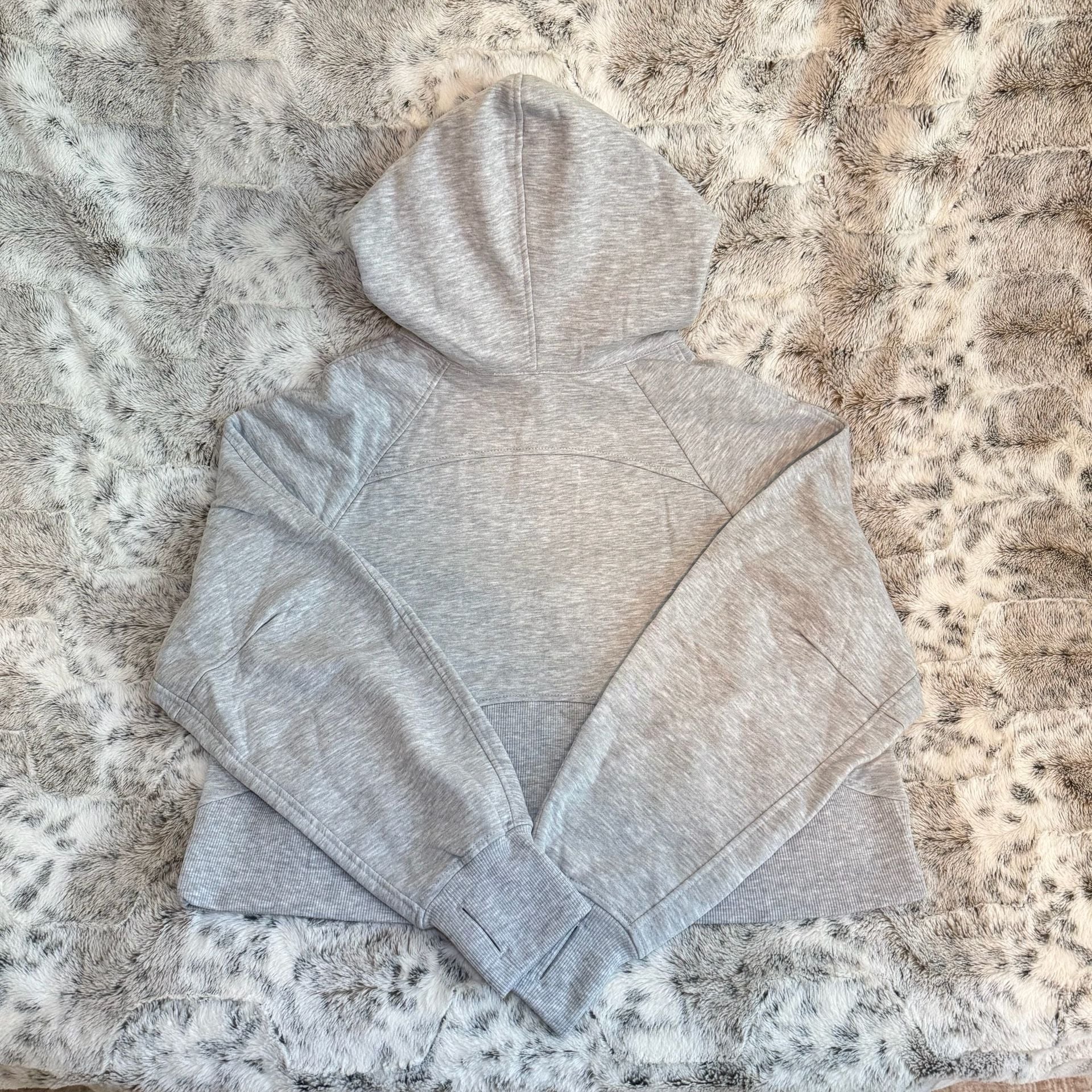 Lululemon Scuba Oversized Full-Zip Hoodie Size 6 Heathered Grey Gold 6
