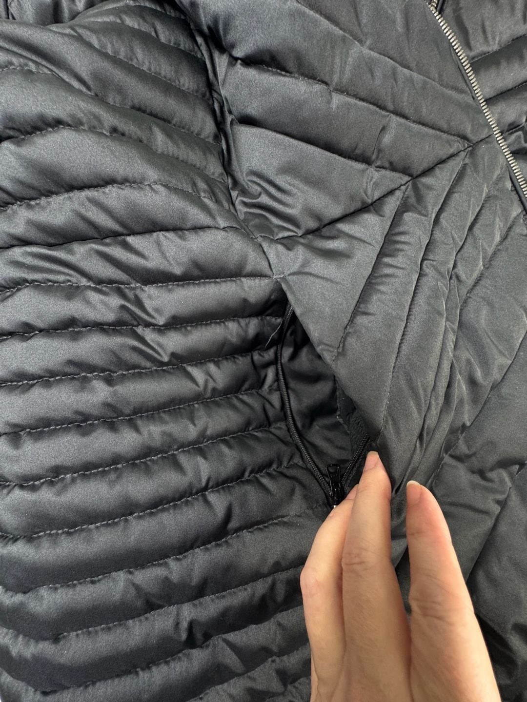 Lands' End Down Coat Size 20W-22W 2X Black Quilted Primaloft Fur Hood 11