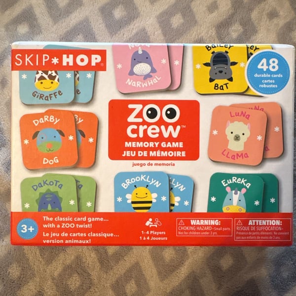Skip Hop Zoo Crew Memory Game 3+ Age