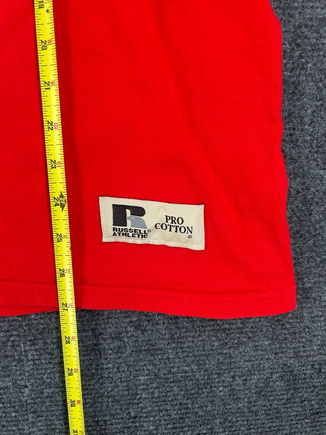 Russell Athletic Pro Cotton Long Sleeve T-Shirt Size M Red 9