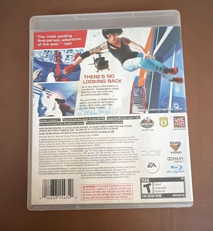 Electronic Arts Mirror's Edge CIB PlayStation 3 2