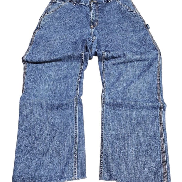 Carhartt Loose Fit Carpenter Jeans Size 32x28 Blue Cotton Denim