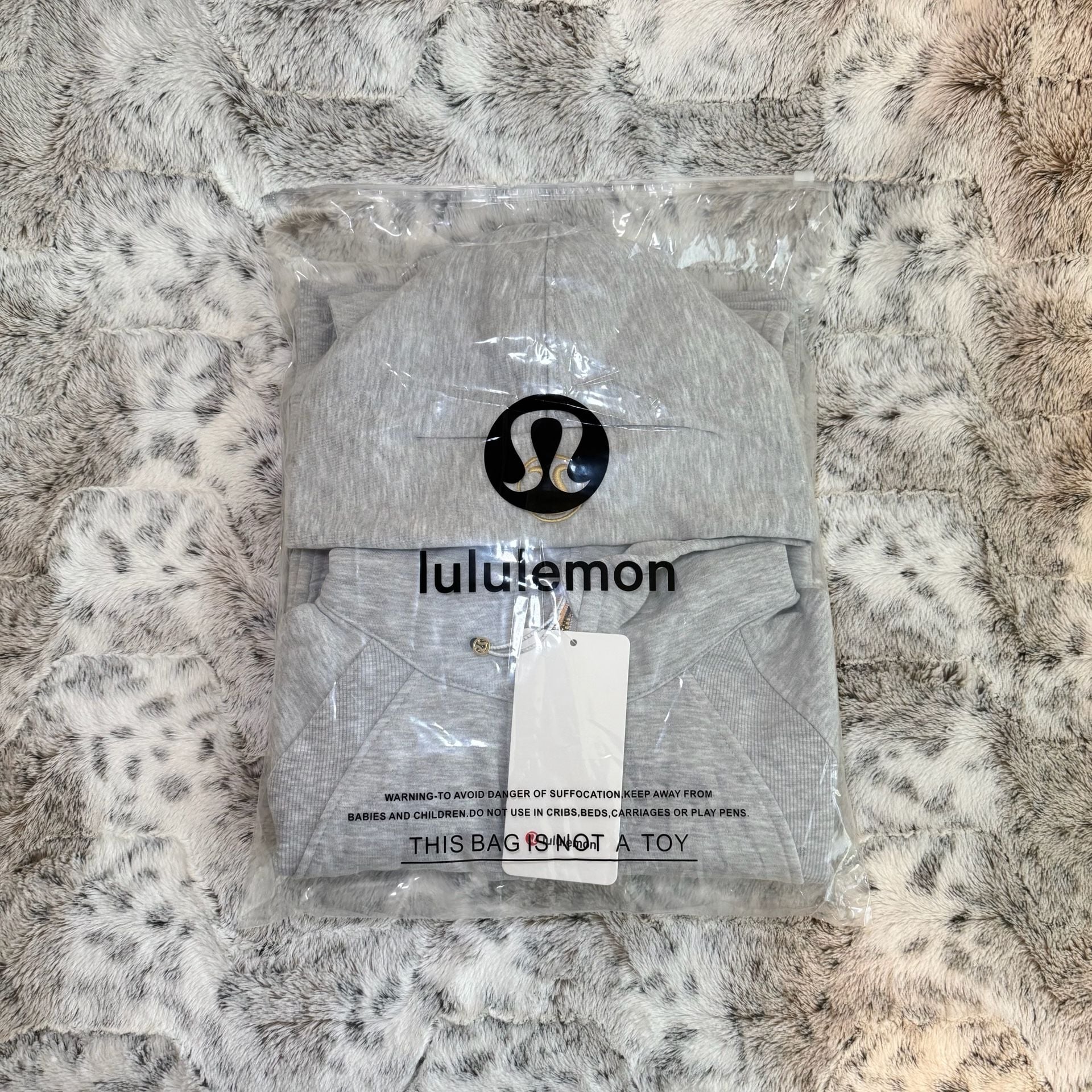 Lululemon Scuba Oversized Full-Zip Hoodie Size 4 Heathered Grey Gold Accents 8