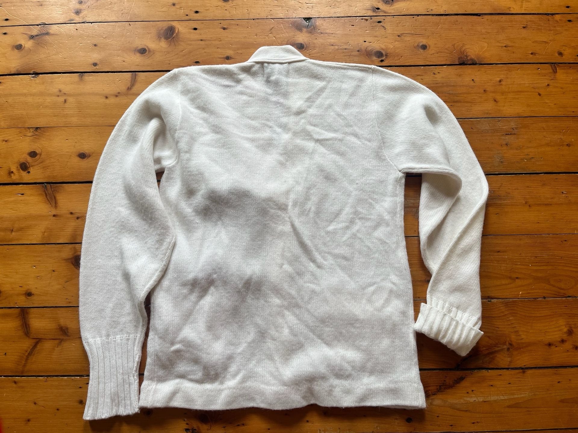 Fast-Tenn Vintage 70s Choir Award Cardigan Sweater White 3