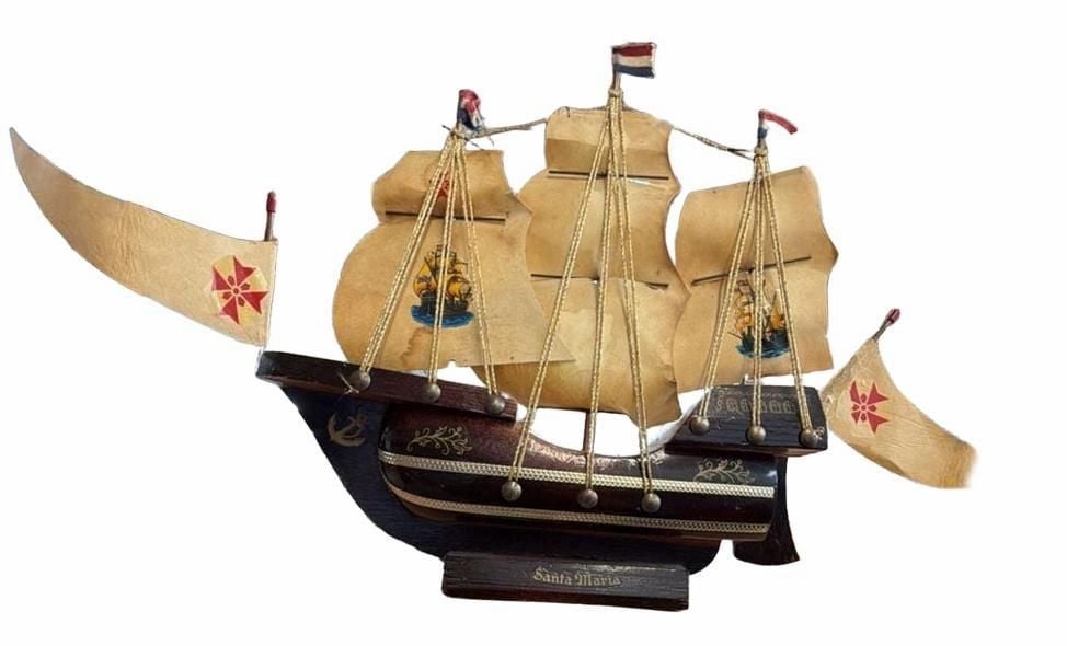 Santa Maria Wooden Model Ship Nautical Decor 1