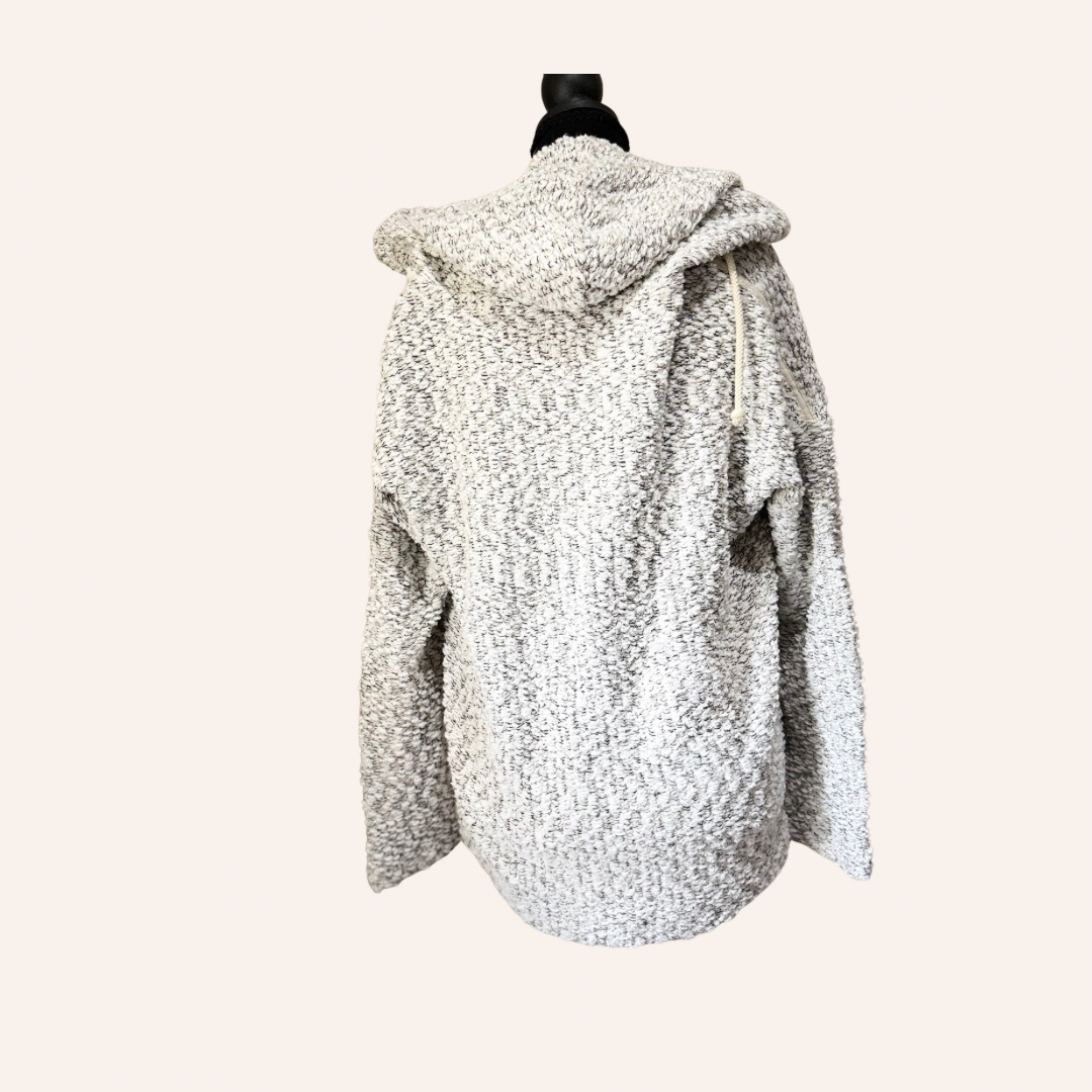 cream textured cozy knit sweater top size medium 3