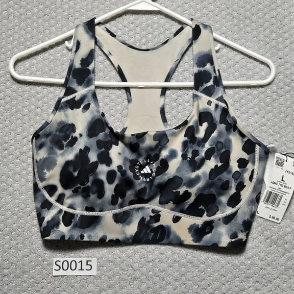 Adidas By Stella McCartney Training Bra Size L Wonder Alumina Black