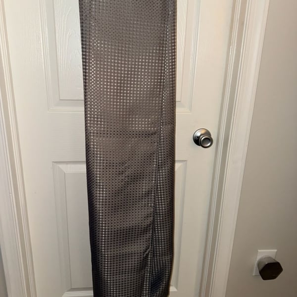 Hotel Spa Shower Curtain Grey Fabric with Snap In Liner
