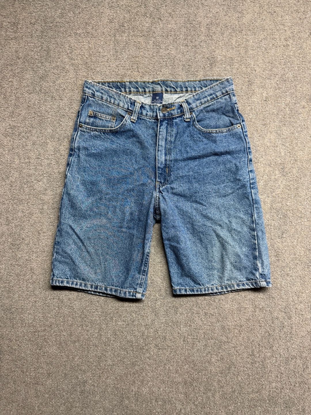 Full Blue Denim Shorts Size 32 Blue Cotton Jorts 2