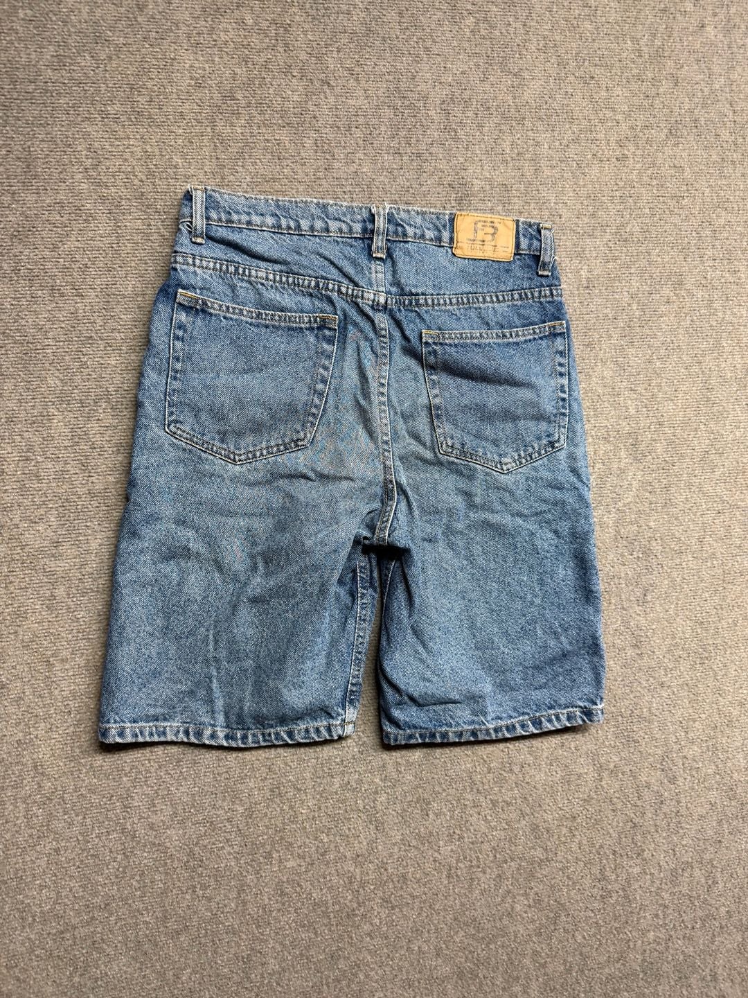 Full Blue Denim Shorts Size 32 Blue Cotton Jorts 4