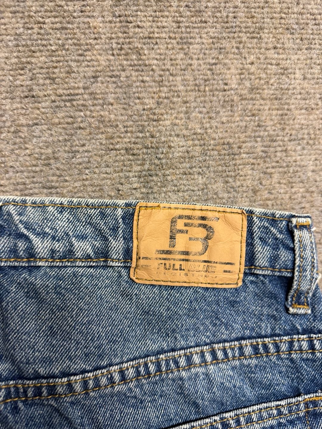Full Blue Denim Shorts Size 32 Blue Cotton Jorts 5