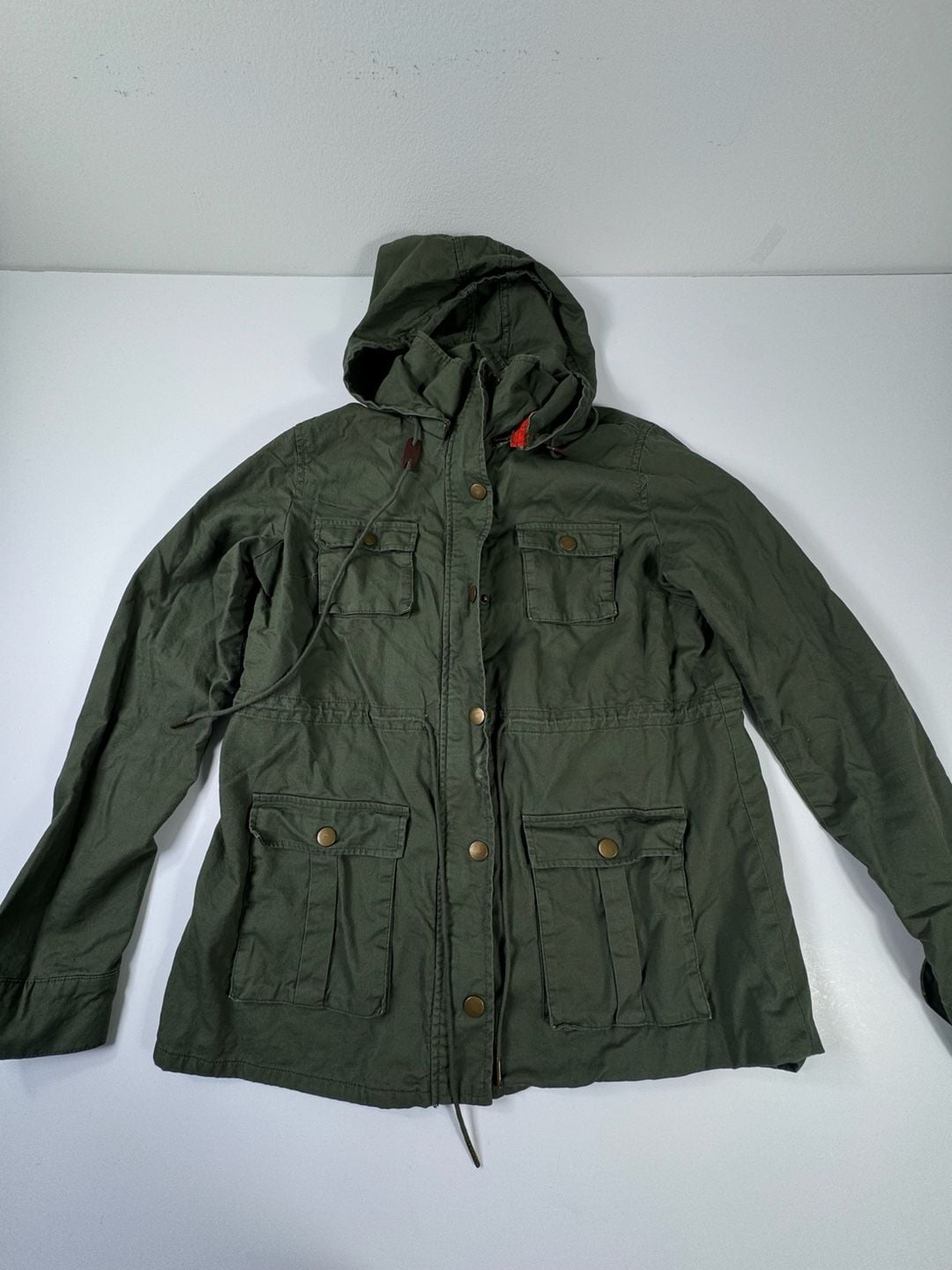 41 Hawthorn Utility Anorak Jacket Size L Green Cotton Hooded Military 2